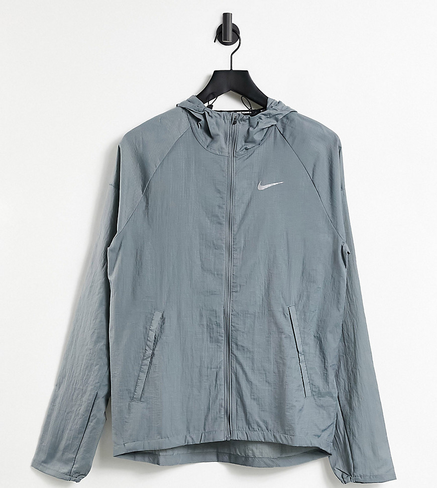 Nike Running Tall Essentials hooded jacket in grey