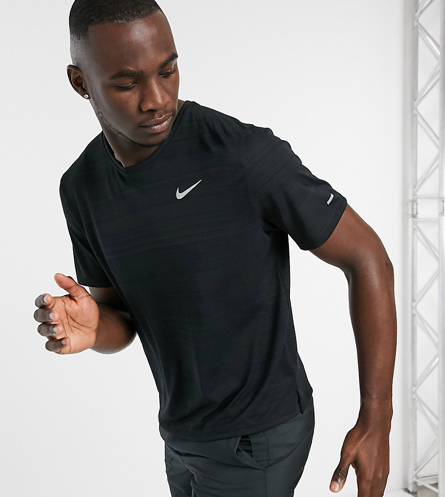 Nike Running Tall miler T-shirt in black