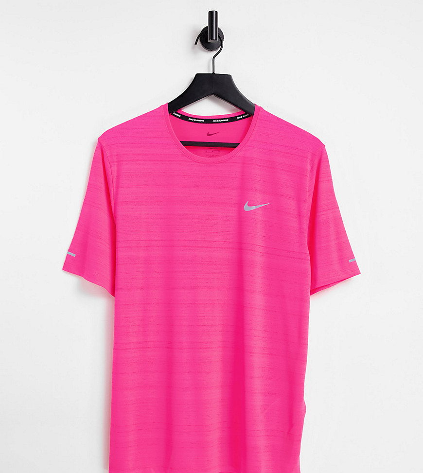 Nike Running Tall Miler t-shirt in bright pink
