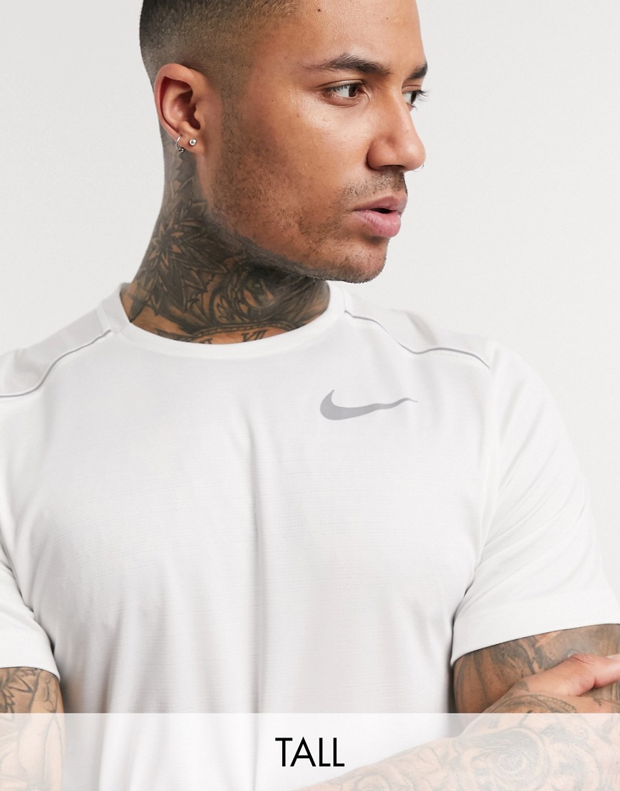 Nike Running Tall miller t-shirt in white
