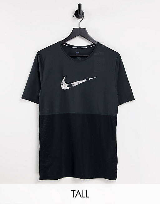 Nike Running Tall Wild Run Swoosh t-shirt in dark grey