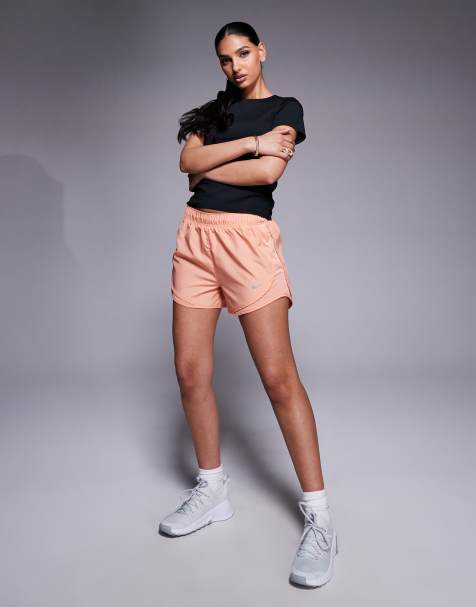 Nike Running Tempo 3 inch shorts in coral