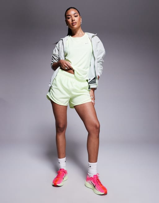 Nike Running Tempo 3 inch shorts in lime green, 2 of 5