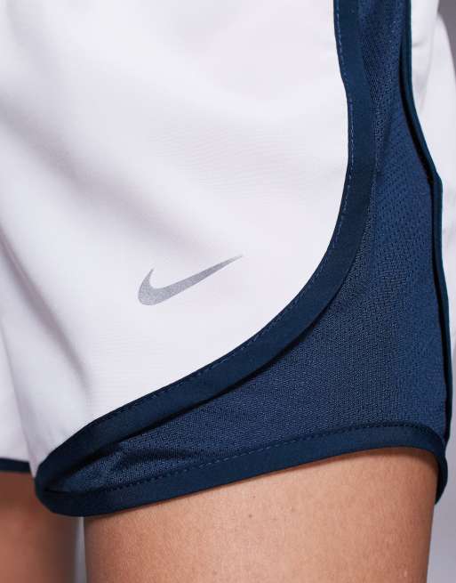 Nike Running Tempo 3 inch shorts in white and blue, 3 of 5