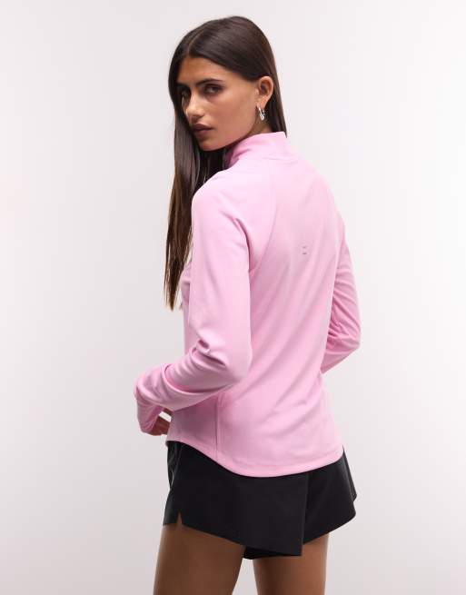 Nike Running Tempo Dri-FIT half zip long sleeve t-shirt in pink, 4 of 4