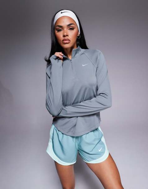 Nike Running Tempo Dri-FIT half zip sweatshirt in grey - view 1