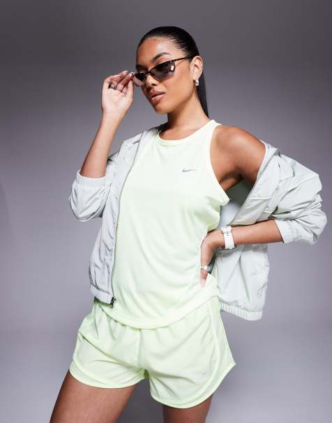 Nike Running - Tempo - Dri-FIT - Hemdje in limoengroen - view 1