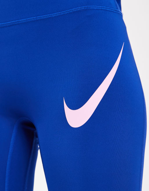 Nike Running Tempo Dri-FIT high-rise 7/8 leggings in blue, 4 of 5