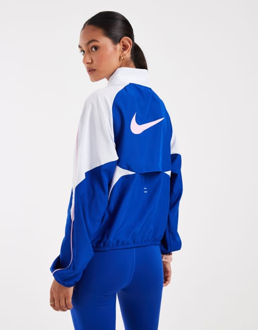 Nike Running Tempo Dri-FIT jacket in blue and white, 4 of 4