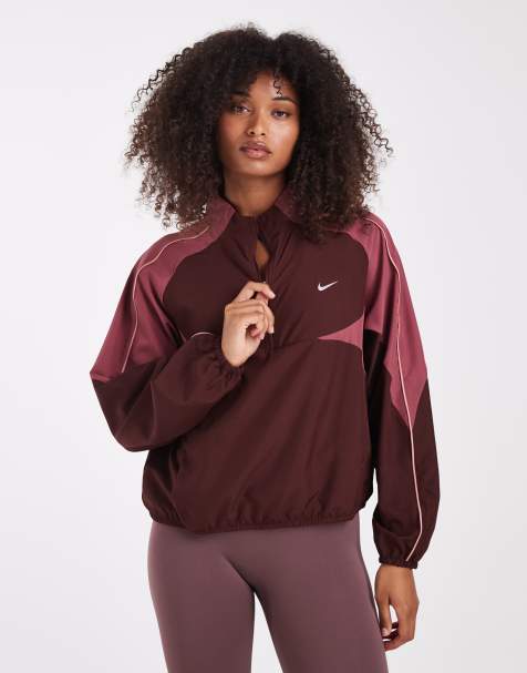 Nike Running Tempo Dri-FIT jacket in burgundy - view 1