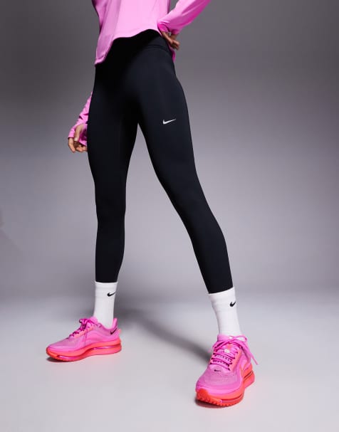Nike Running - Tempo Dri-FIT - Leggings neri alla caviglia a vita alta - view 1