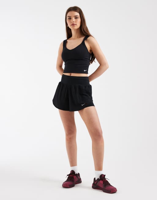 Nike Running Tempo  Dri-FIT mesh  2-in-1 shorts in black, 2 of 5