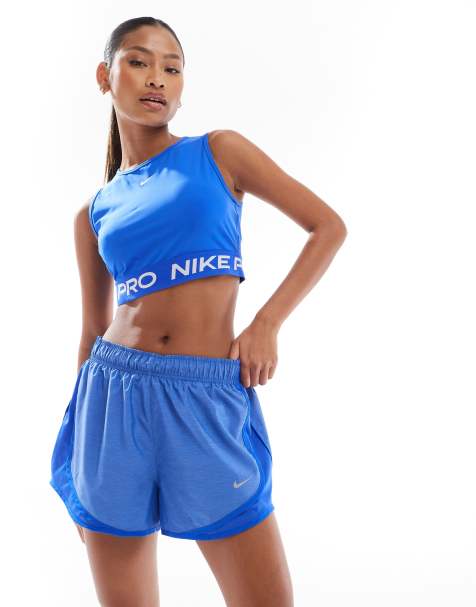Nike Running Tempo Dri-FIT mid rise 3 inch shorts in blue - view 1