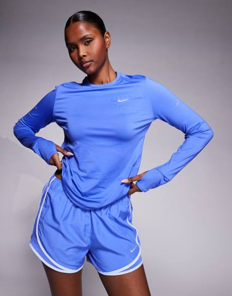 Nike Running Tempo Dri-FIT mid rise 3 inch shorts in blue