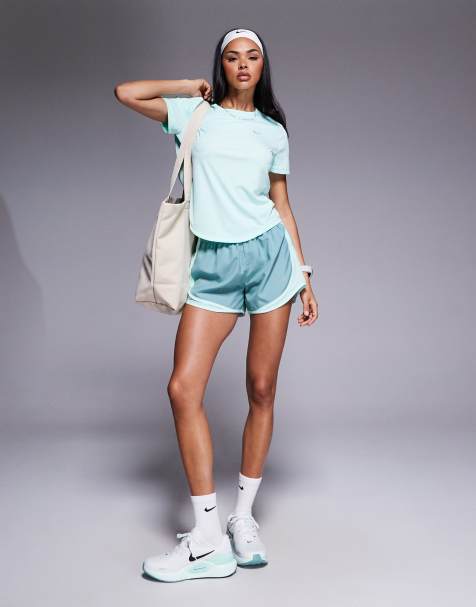 Nike Running Tempo Dri-FIT mid rise 3 inch shorts in turquoise - view 1