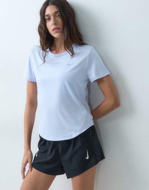 Nike Running Tempo Dri-FIT short sleeve top in light purple - view 1