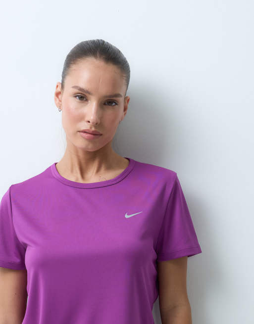 Nike Running Tempo Dri-FIT short sleeve top in purple, 5 of 5