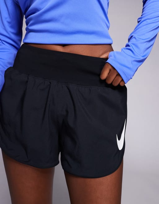 Nike Running - Tempo - Dri-FIT - Sorte shorts med mellemhøj talje og Swoosh-logo, 5 af 5