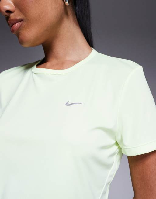 Nike Running Tempo Dri-Fit t-shirt in lime green | ASOS