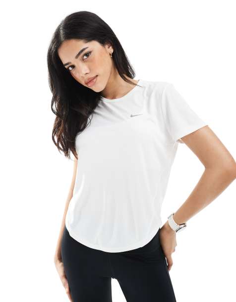 Nike Running - Tempo - Dri-FIT - T-shirt in wit - view 1