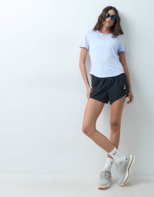 Nike Running Tempo Dri-FIT top med korte ærmer i lyse lilla, 4 af 5