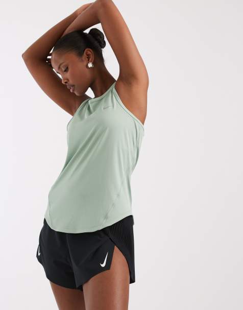 Nike Running Tempo Dri-FIT vest in green  - view 1