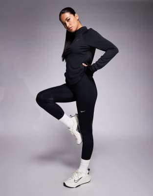 Nike Tempo High Rise Leggings In Black