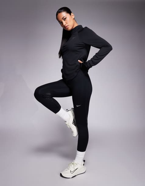 Nike Running Tempo high rise leggings in black - view 1