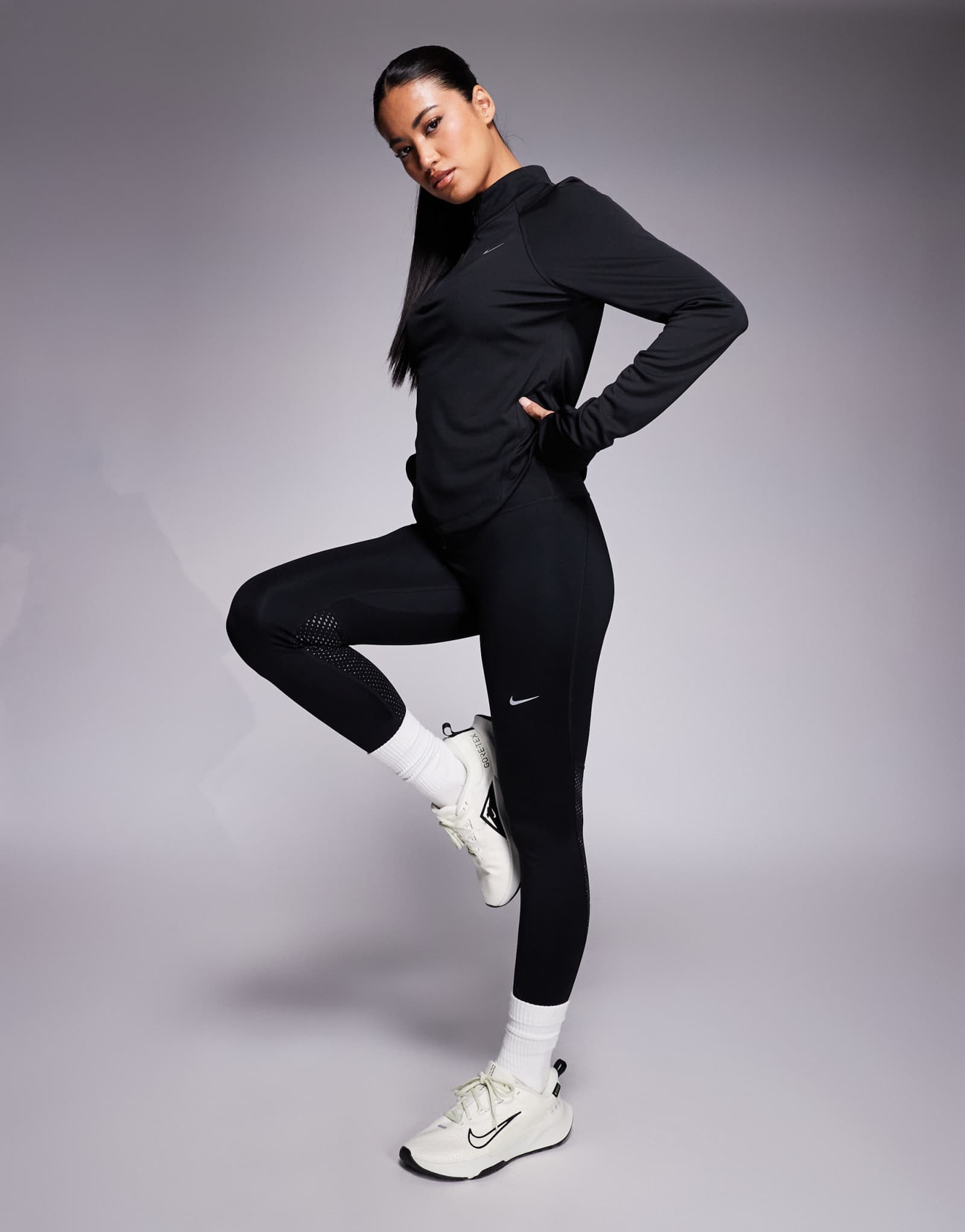 Черные леггинсы с высокой посадкой Nike Running Tempo