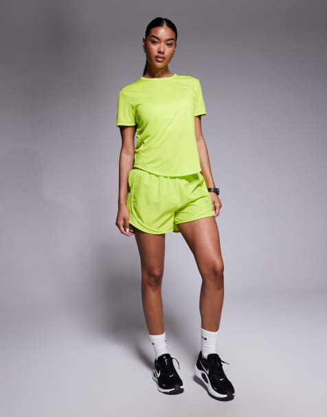 Nike Running Tempo midrise 3 inch shorts in yellow - view 1