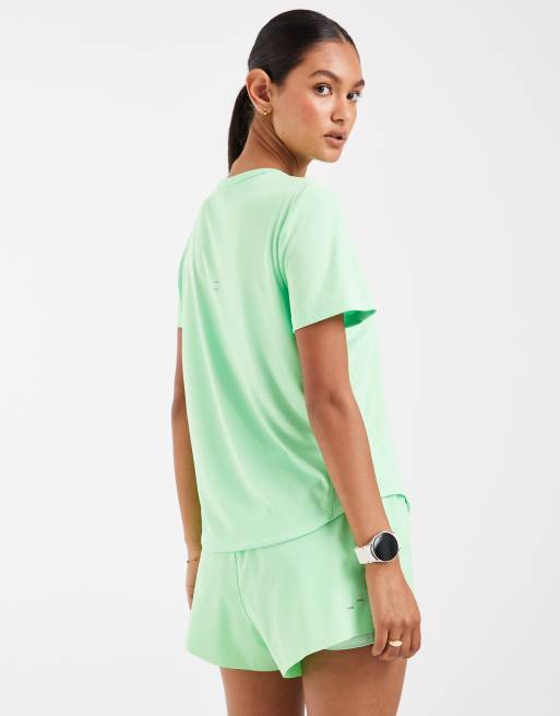 Nike Running Tempo t-shirt w kolorze zielonym, 4 z 4