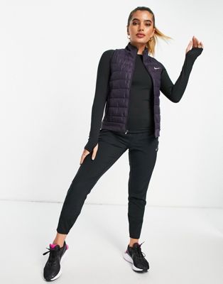 Doudounes Nike Running - Therma-FIT Aerolayer - Veste sans manches rembourrée synthétique - Violet grotte