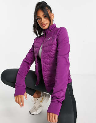 Nike Running - Therma-FIT - Jacke in Lila mit Synthetikfüllung