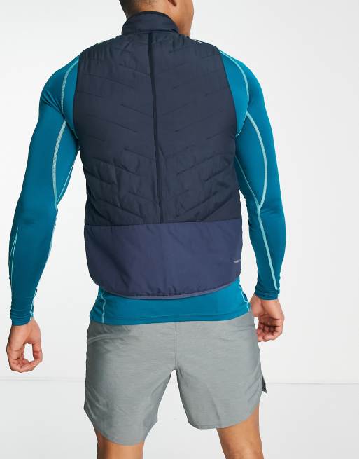 Nike Running Therma FIT rain repellent gilet in navy