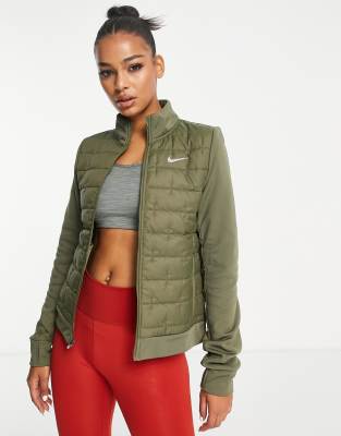 Nike Running Therma-FIT synthetic jacket in khaki