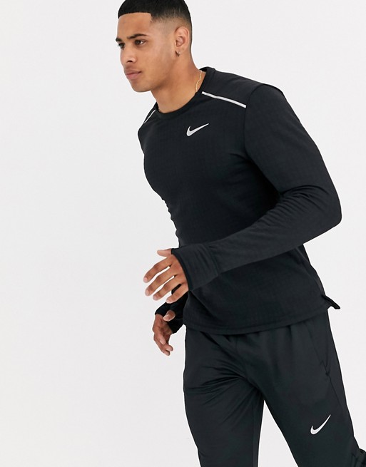 Nike Running Therma Sphere Long sleeve top in black