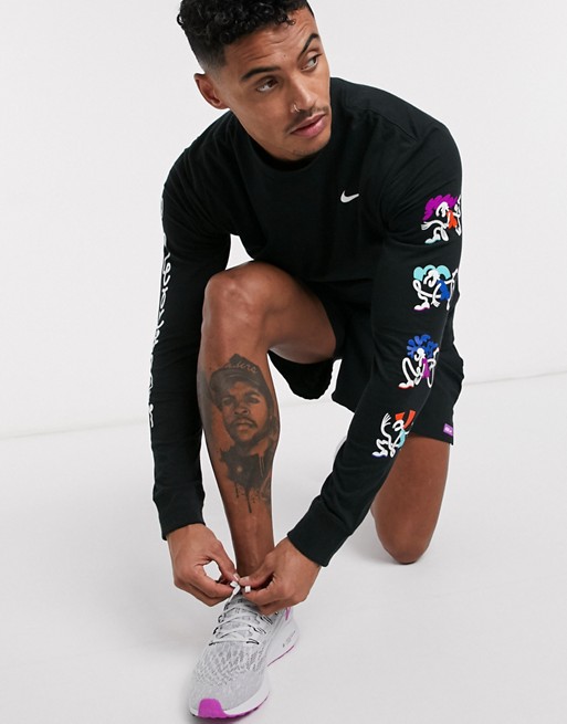 Nike Running Tokyo Dry long sleeve top in black