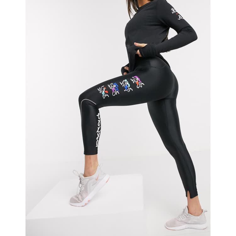 NIKE SPEED TOKYO Women's 7/8 Running Leggings Xtra Small Black Team Orange  £60.00 - PicClick UK