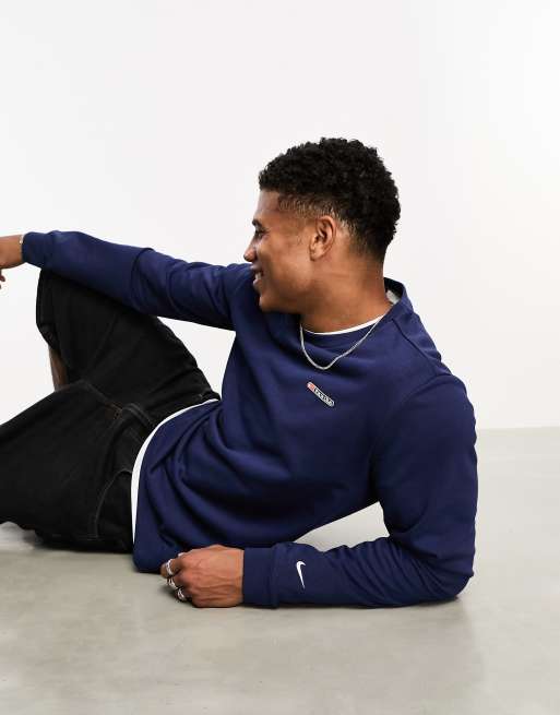 Nike Running - Track Club Dri-Fit - Felpa in pile blu navy