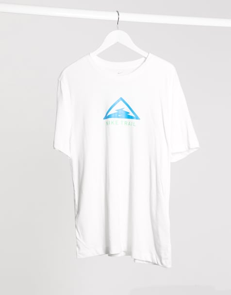 Nike Running Trail chest print t-shirt in white