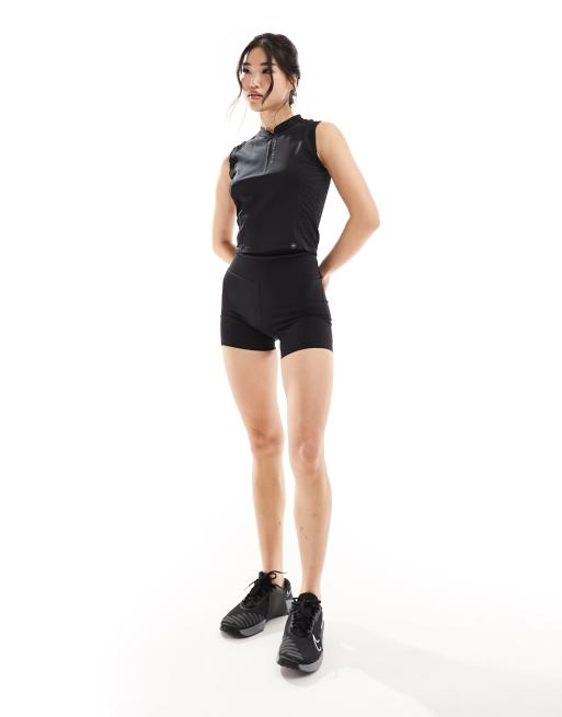 Nike Running Trail Dri-FIT 1/4 zip tank top in black | ASOS