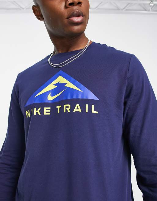 Long sleeve blue nike cheap shirt