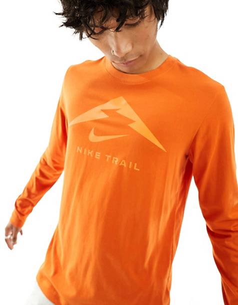 Nike Running Trail Dri-FIT graphic t-shirt in orange