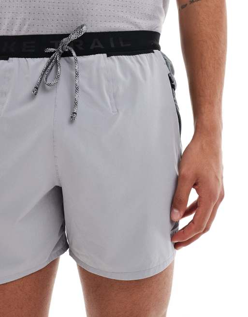 Nike Running – Trail Dri-FIT – Lauf-Shorts in Grau mit Logo, 5 Zoll Schrittlänge, 4 von 5