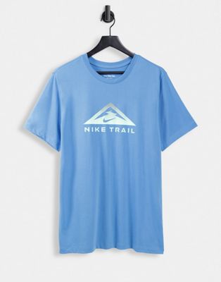Nike Running Trail Dri-FIT logo t-shirt in blue