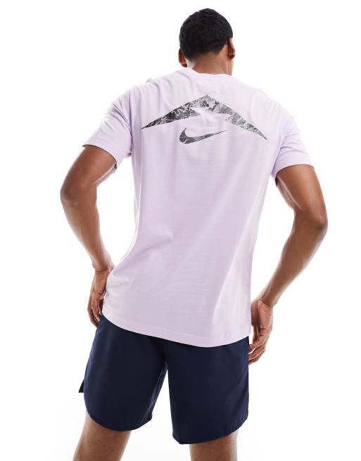 Nike Running Trail Dri-FIT logo t-shirt in purple ASOS