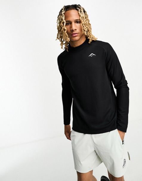  Nike Men's Pro Dri-FIT 3/4-Sleeve Baseball Tee - Grey/Black  Large : Clothing, Shoes & Jewelry