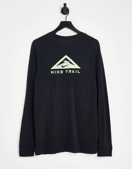 Nike Running - Trail Dri-FIT - T-shirt met lange mouwen in zwart
