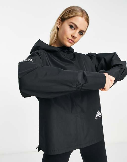 Nike Running Trail GORE TEX overhead jacket in black