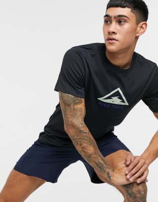 nike trail t shirt black